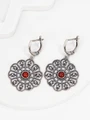 Серьги из серебра  с сердоликом 2971