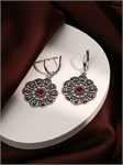 Серьги из серебра  с сердоликом 2971