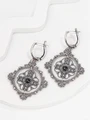 Серьги из серебра  с агатом 2974