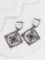 Серьги из серебра  с сердоликом 2975