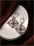 Серьги из серебра  с сердоликом 2975