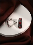 Серьги из серебра с кораллом 2980