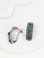 Серьги из серебра с хризопразом 2981