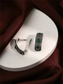 Серьги из серебра с хризопразом 2981