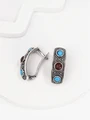 Серьги с сердоликом и бирюзой 2982