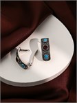 Серьги с сердоликом и бирюзой 2982