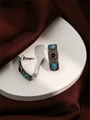 Серьги с сердоликом и бирюзой 2982