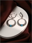 Серьги из серебра с бирюзой 2985