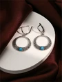 Серьги из серебра с бирюзой 2985