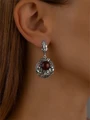 Серьги из серебра с сердоликом 3034