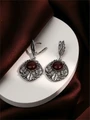 Серьги из серебра с сердоликом 3034