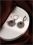 Серьги с сердоликом и бирюзой 3035