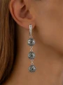 Серьги из серебра с агатом в "Этно" стиле 3052