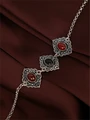 Браслет из серебра с сердоликом и агатом 2949