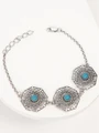 Браслет из серебра с бирюзой 2957