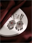 Серьги из серебра с сердоликом 2325