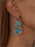 Серьги из серебра с бирюзой 2347