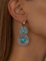 Серьги из серебра с бирюзой 2347
