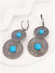 Серьги из серебра с бирюзой 2347