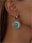 Серьги из серебра с бирюзой 2350