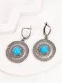 Серьги из серебра с бирюзой 2350