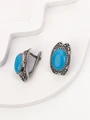 Серьги из серебра с бирюзой 2351