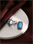 Серьги из серебра с бирюзой 2351