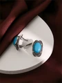 Серьги из серебра с бирюзой 2351