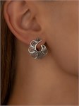 Серьги из серебра этно 2358