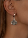 Серьги из серебра с филигранью 2389