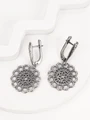 Серьги из серебра с филигранью 2392
