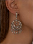 Серьги из серебра с филигранью 2394