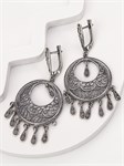 Серьги из серебра с филигранью 2394