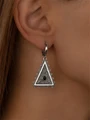 Серьги из серебра с агатом 2415
