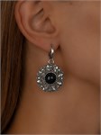 Серьги из серебра с авантюринам 2419