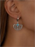 Серьги из серебра с бирюзой 2423