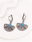 Серьги из серебра с бирюзой 2423