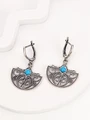Серьги из серебра с бирюзой 2423