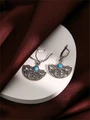 Серьги из серебра с бирюзой 2423