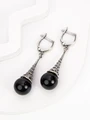 Серьги из серебра с агатом 2428