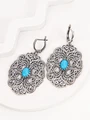 Серьги из серебра с бирюзой 2445