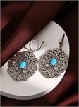 Серьги из серебра с бирюзой 2445