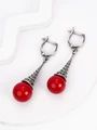 Серьги из серебра с кораллом 2443