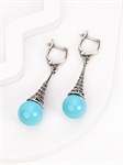 Серьги из серебра с бирюзой 2454