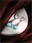 Серьги из серебра с бирюзой 2454