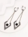 Серьги из серебра с агатом 2437