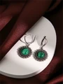 Серьги из серебра с малахит 2450