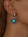 Серьги из серебра с бирюзой 2465