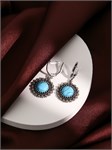 Серьги из серебра с бирюзой 2465