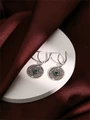 Серьги из серебра с хризопразом 2451